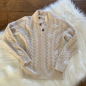 Cream Cable Knit heavy Sweater